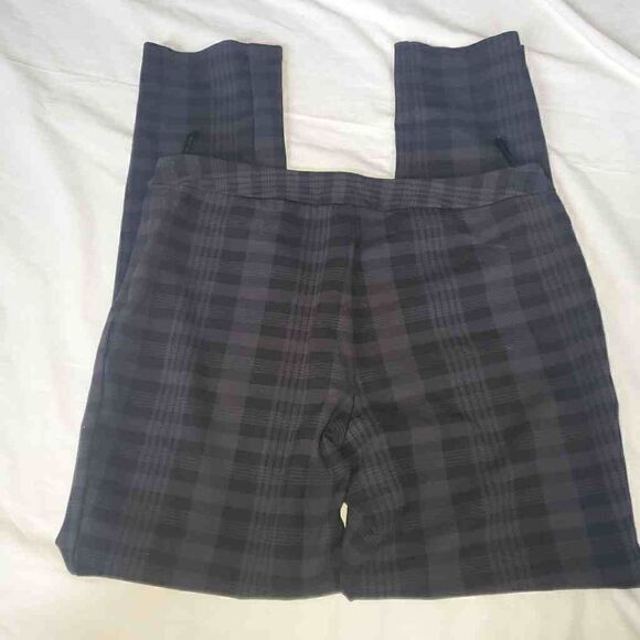 Atelier Luxe Black Grey Plaid PullOn Legging 8 - Picture 3 of 8